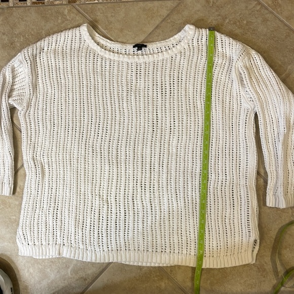 Women's Talbots Open Stitch Sweater Plus Size White - Picture 7 of 8